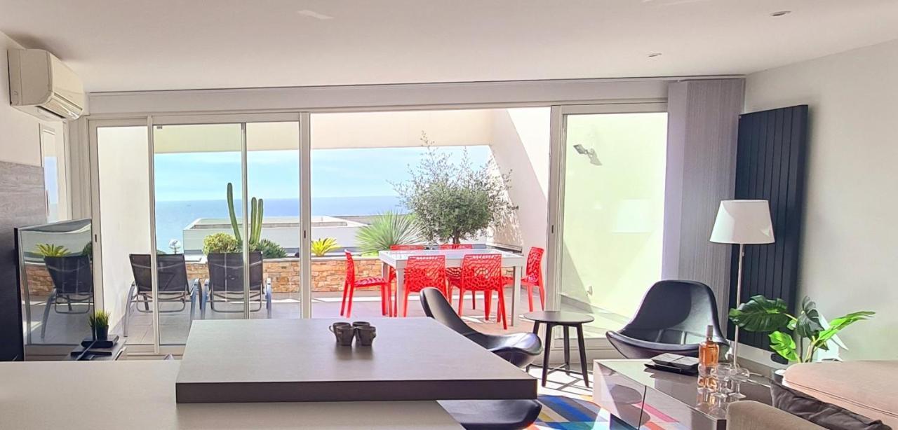 Magnifique Appartement Vue Mer - Grande Terrasse Et Piscine Bandol Exterior foto